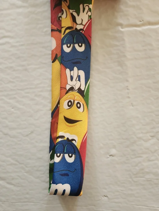 M&M'S Men's Tie in Yellow, Blue, Red, Green, Orange - Picture 7 of 8